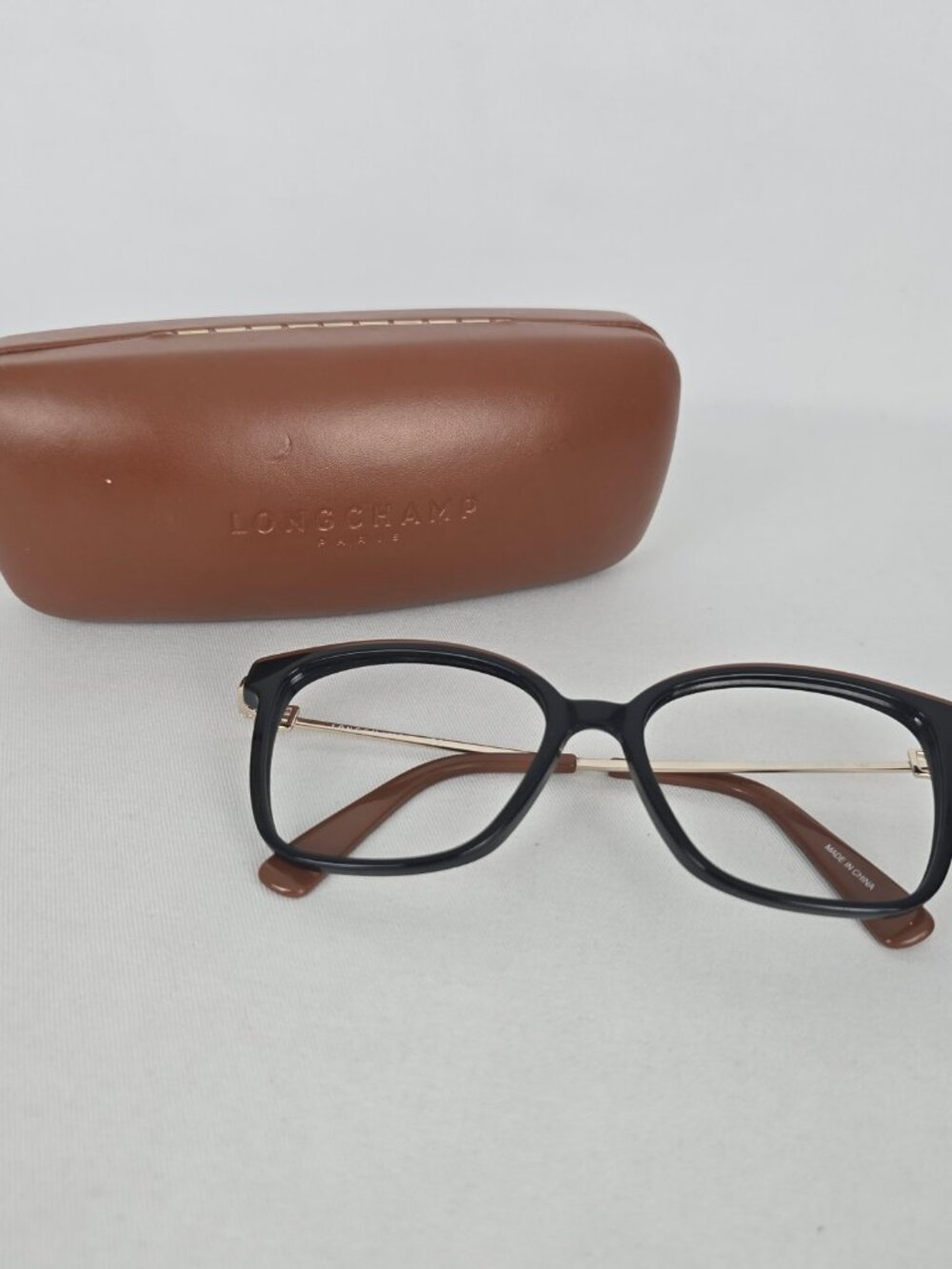 Longchamp LO2676 Black and Brown Eyeglass Frame with Case